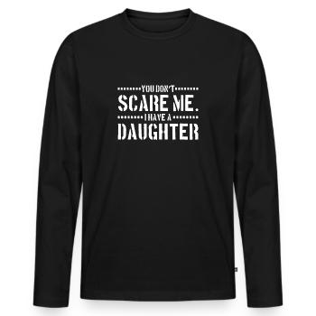 Daughter Mom Father says. - Men's Premium Organic Long Sleeve Shirt - black - Front - Nico (187cm)