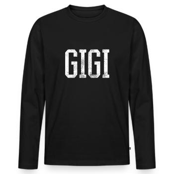 Gigi Grandmother Grandmother Grandmother Family - Men's Premium Organic Long Sleeve Shirt - black - Front - Nico (187cm)
