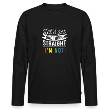 LGBT Lesbian Trans Gay Schwu Sayings funny cool - Men's Premium Organic Long Sleeve Shirt - black - Front - Nico (187cm)
