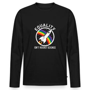 lgbt - Men's Premium Organic Long Sleeve Shirt - black - Front - Nico (187cm)
