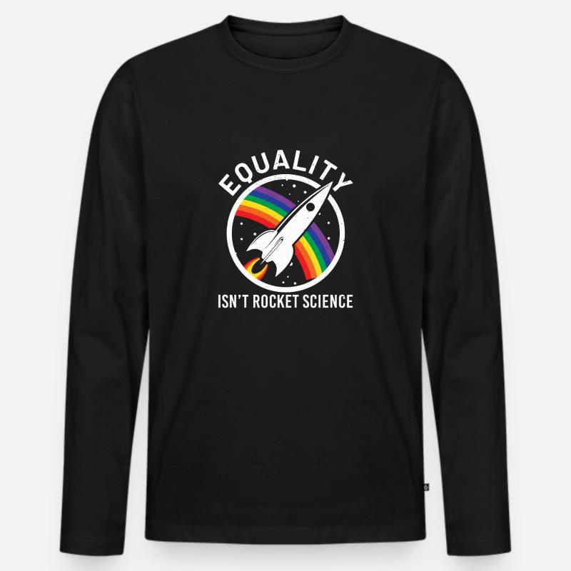 lgbt - Männer Premium Bio Langarmshirt - Schwarz