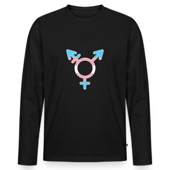 lgbt - Men's Premium Organic Long Sleeve Shirt - black - Front - Nico (187cm)