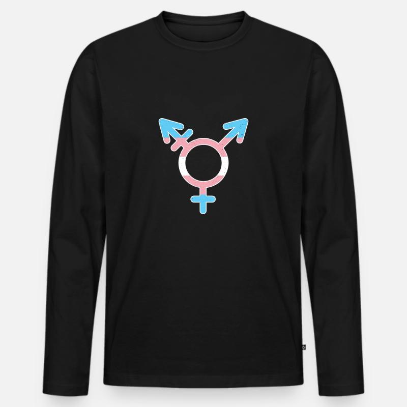 lgbt - Männer Premium Bio Langarmshirt - Schwarz