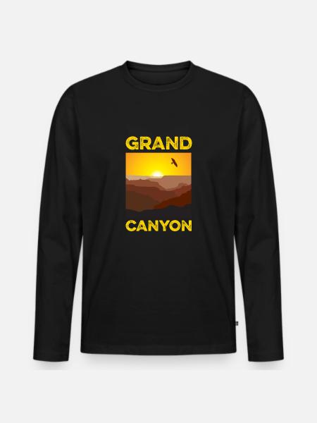 Grand Canyon - Men's Premium Organic Long Sleeve Shirt - black