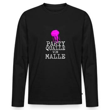 Fête Méduse De Malle - T-shirt manches longues Premium bio Homme - noir - Devant - Nico (187cm)