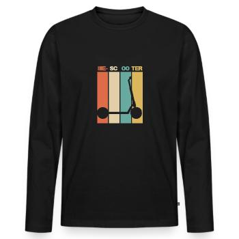 Elektro Roller Escooter - Männer Premium Bio Langarmshirt - Schwarz - Vorne - Nico (187cm)