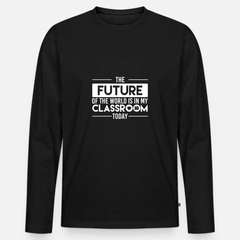 lehrer - Männer Premium Bio Langarmshirt - Schwarz