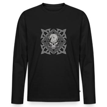 Mythologie grecque géante - T-shirt manches longues Premium bio Homme - noir - Devant - Nico (187cm)