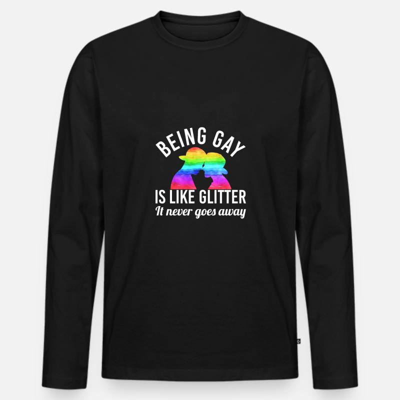 lgBT - Männer Premium Bio Langarmshirt - Schwarz