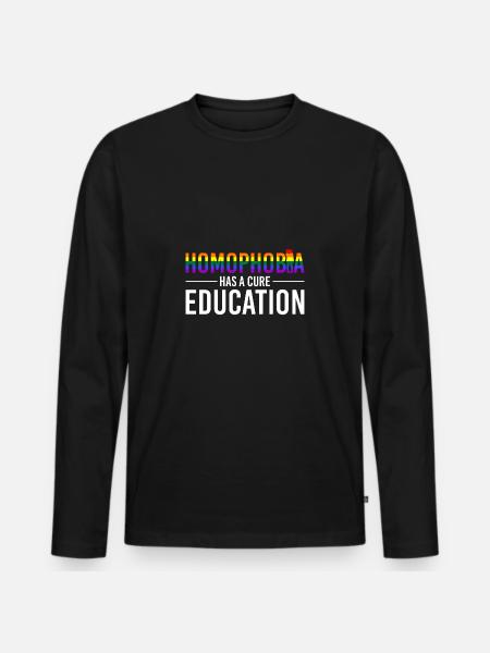 lgBT - Men's Premium Organic Long Sleeve Shirt - black
