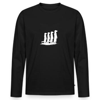Suricates - T-shirt manches longues Premium bio Homme - noir - Devant - Nico (187cm)