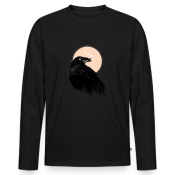 Raven, igniter of worlds - Men's Premium Organic Long Sleeve Shirt - black - Front - Nico (187cm)