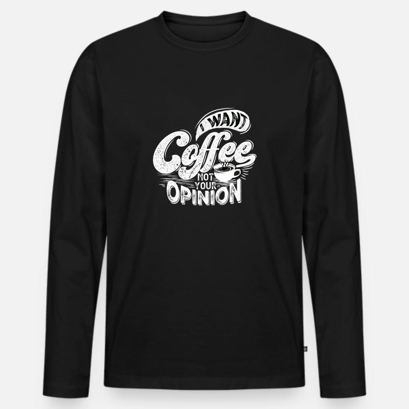 kaffee geschenk geschenkidee - Männer Premium Bio Langarmshirt - Schwarz