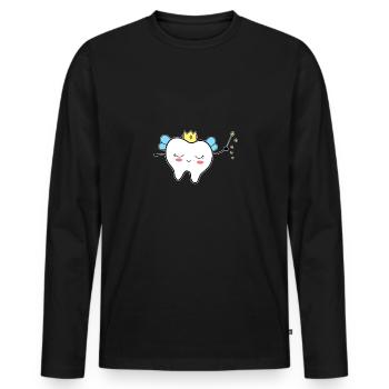 Tooth Fairy - Men's Premium Organic Long Sleeve Shirt - black - Front - Nico (187cm)