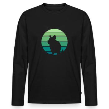 Degu rodent - Men's Premium Organic Long Sleeve Shirt - black - Front - Nico (187cm)