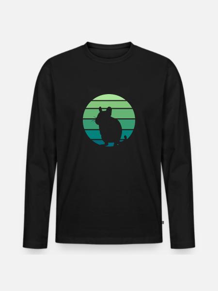 Degu Nagetier - Männer Premium Bio Langarmshirt - Schwarz