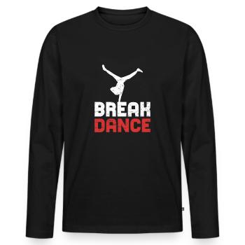 Breakdance Breakdance Breakdancing - Männer Premium Bio Langarmshirt - Schwarz - Vorne - Nico (187cm)