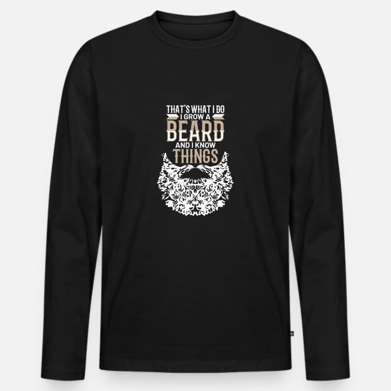 bart - Männer Premium Bio Langarmshirt - Schwarz