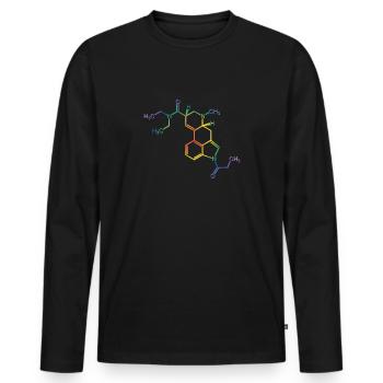 Drogues pilules techno pa dictons drôle cool - T-shirt manches longues Premium bio Homme - noir - Devant - Nico (187cm)