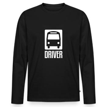 Bus driver bus school bus bus omnibus bus driver - Men's Premium Organic Long Sleeve Shirt - black - Front - Nico (187cm)