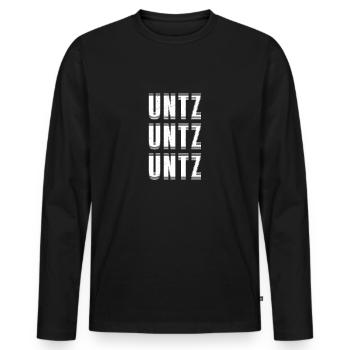 Untz Druffi Keta Koks Teile Ecstasy - Männer Premium Bio Langarmshirt - Schwarz - Vorne - Nico (187cm)