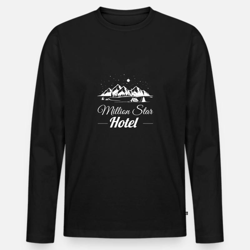 camping - Männer Premium Bio Langarmshirt - Schwarz