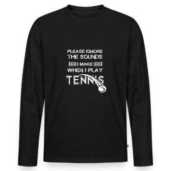 tennis - T-shirt manches longues Premium bio Homme - noir - Devant - Nico (187cm)