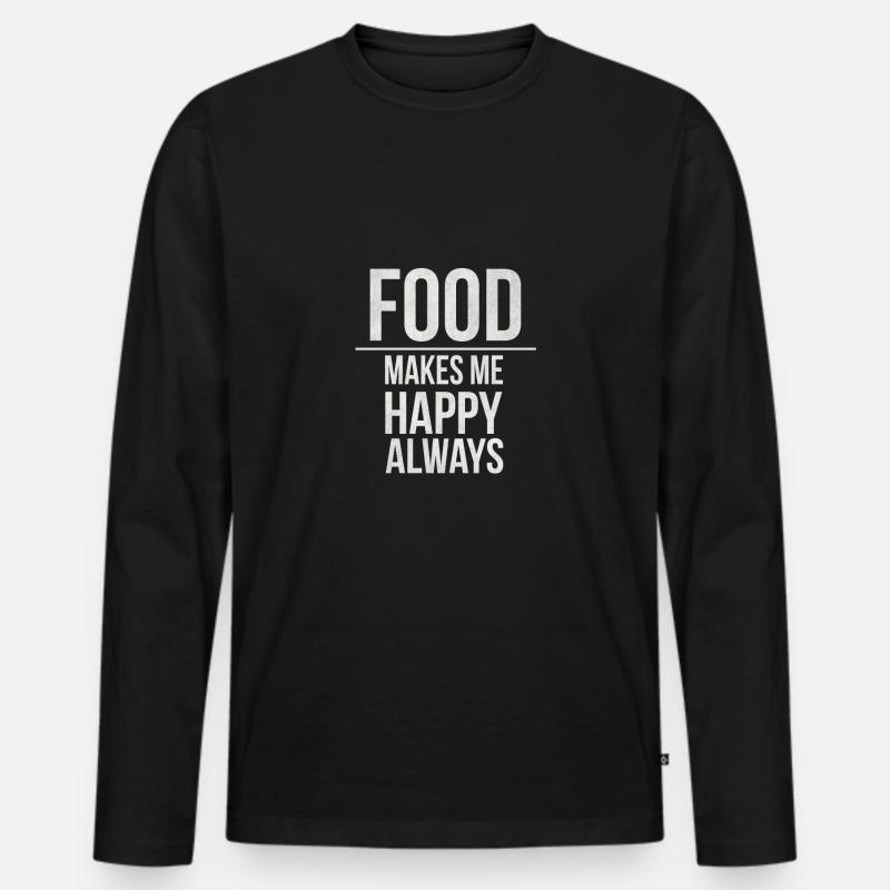Essen - Männer Premium Bio Langarmshirt - Schwarz