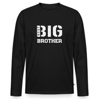Bruder - Männer Premium Bio Langarmshirt - Schwarz - Vorne - Nico (187cm)