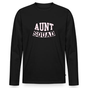 Aunt - Men's Premium Organic Long Sleeve Shirt - black - Front - Nico (187cm)