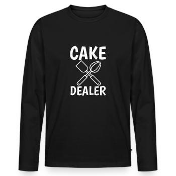 Baker - Men's Premium Organic Long Sleeve Shirt - black - Front - Nico (187cm)