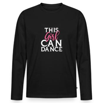 Tanzen - Männer Premium Bio Langarmshirt - Schwarz - Vorne - Nico (187cm)