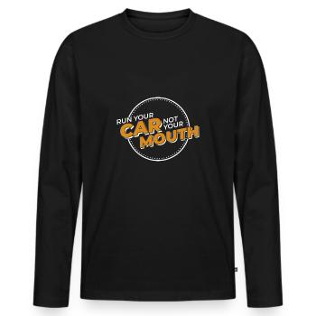 Auto - Männer Premium Bio Langarmshirt - Schwarz - Vorne - Nico (187cm)