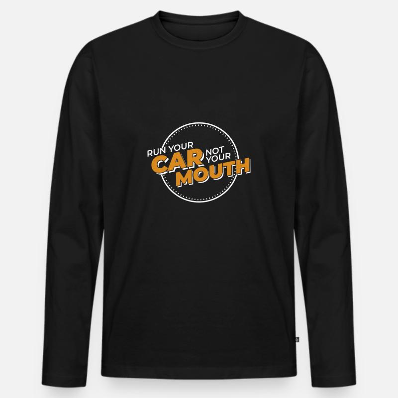 Auto - Männer Premium Bio Langarmshirt - Schwarz