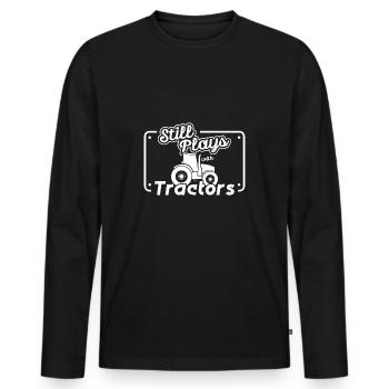 bauer - Männer Premium Bio Langarmshirt - Schwarz - Vorne - Nico (187cm)