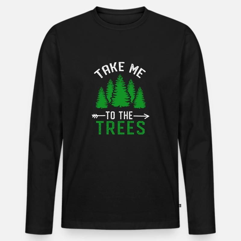 natur - Männer Premium Bio Langarmshirt - Schwarz