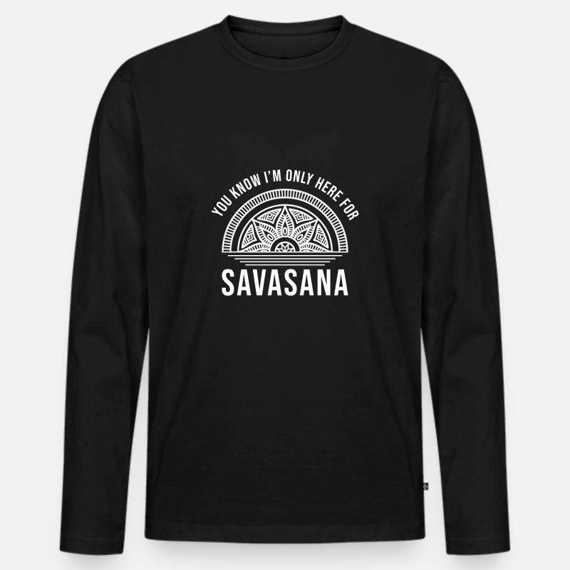 yoga - Männer Premium Bio Langarmshirt - Schwarz