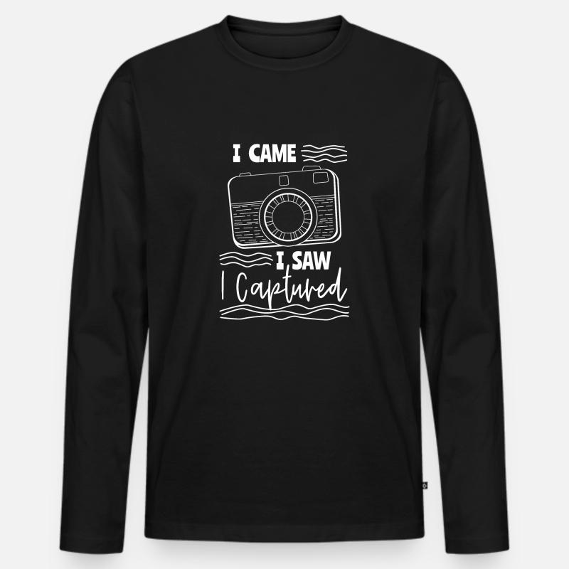 fotograf - Männer Premium Bio Langarmshirt - Schwarz