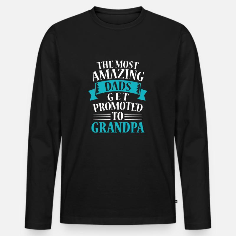 opa - Männer Premium Bio Langarmshirt - Schwarz