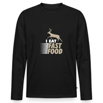 To hunt - Men's Premium Organic Long Sleeve Shirt - black - Front - Nico (187cm)