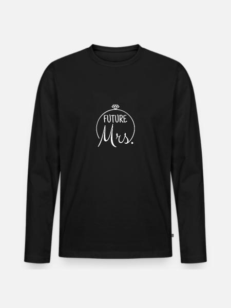 engagement - Men's Premium Organic Long Sleeve Shirt - black