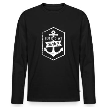 kapitän - Männer Premium Bio Langarmshirt - Schwarz - Vorne - Nico (187cm)