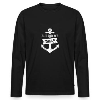 kapitän - Männer Premium Bio Langarmshirt - Schwarz - Vorne - Nico (187cm)
