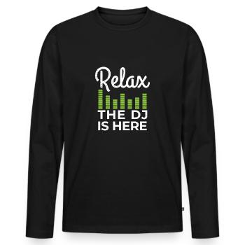 dJ - T-shirt manches longues Premium bio Homme - noir - Devant - Nico (187cm)