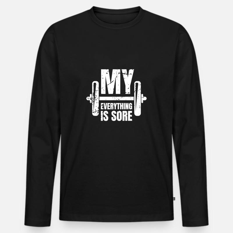 training - Männer Premium Bio Langarmshirt - Schwarz