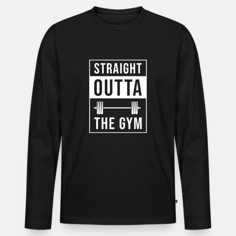 training - Männer Premium Bio Langarmshirt - Schwarz