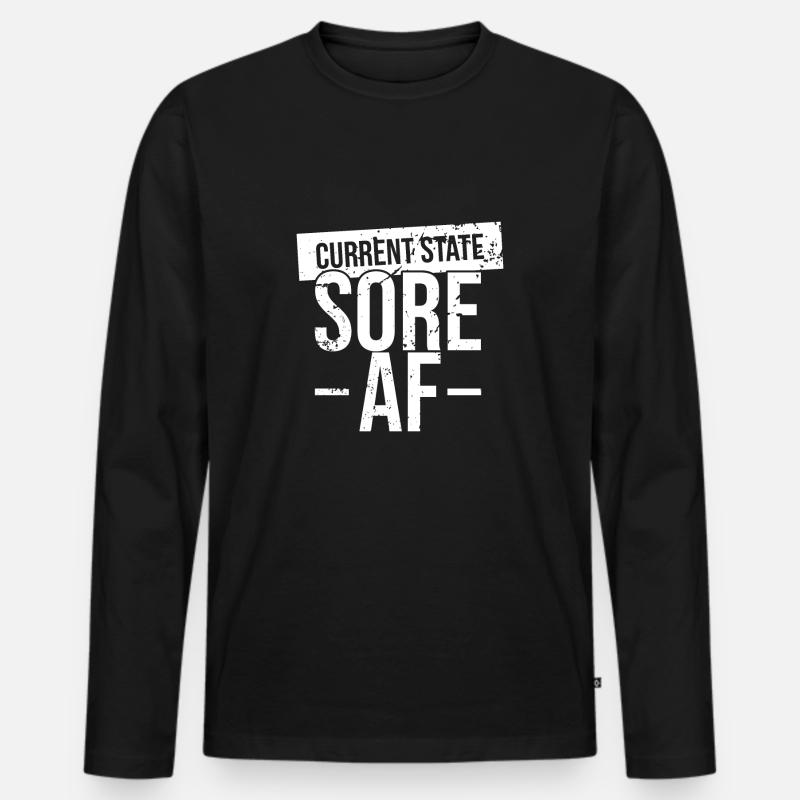 training - Männer Premium Bio Langarmshirt - Schwarz