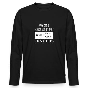 mathe - Männer Premium Bio Langarmshirt - Schwarz - Vorne - Nico (187cm)