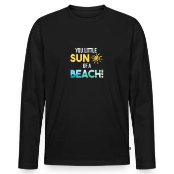 urlaub - Männer Premium Bio Langarmshirt - Schwarz - Vorne - Nico (187cm)