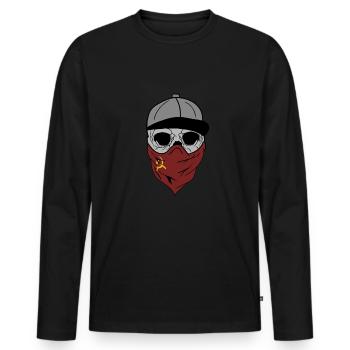 Socialist Socialism Communist Communism - Men's Premium Organic Long Sleeve Shirt - black - Front - Nico (187cm)